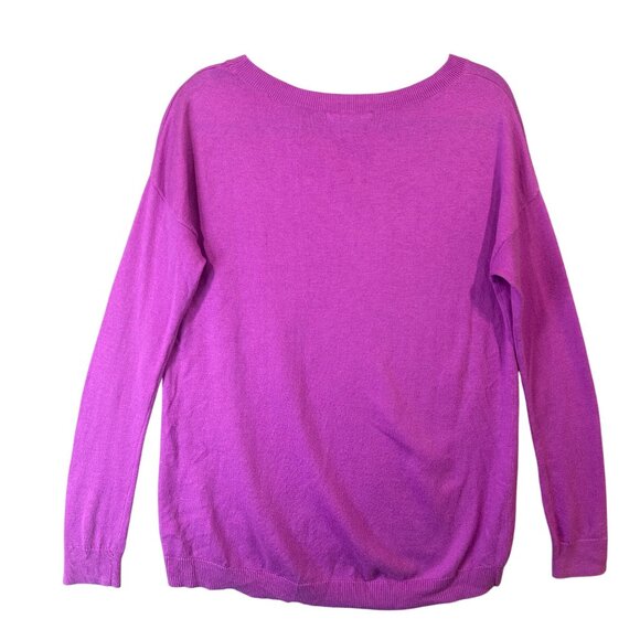 Gap Sweater Women Size Small Long Sleeve Wool Blend Magenta EUC - Picture 4 of 7